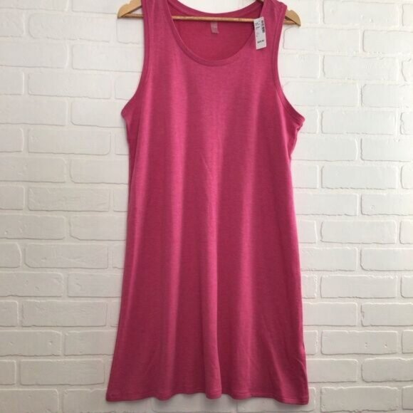 𝅺reitmans dress lightweight racer back pink breathable summer resort wear large - Picture 7 of 7